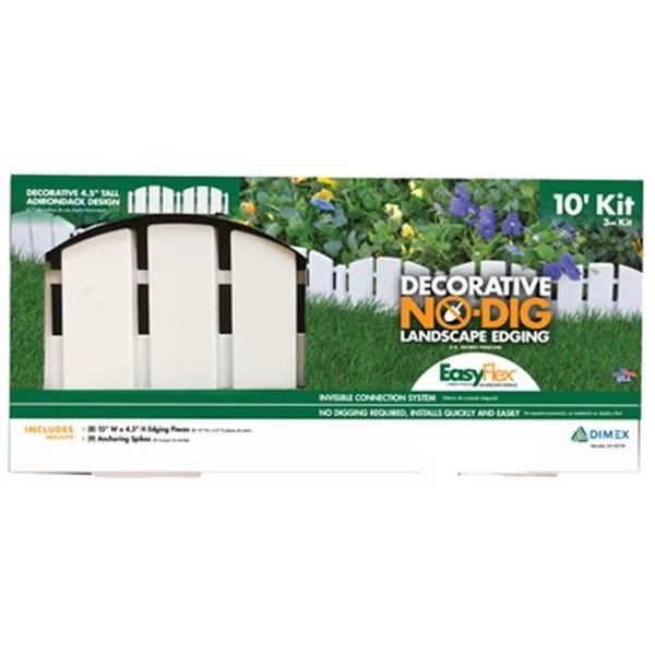 Dimex 251551 10 in. Decorative Landscape Edging Kit; White, Dimex, Mfr#: 251551